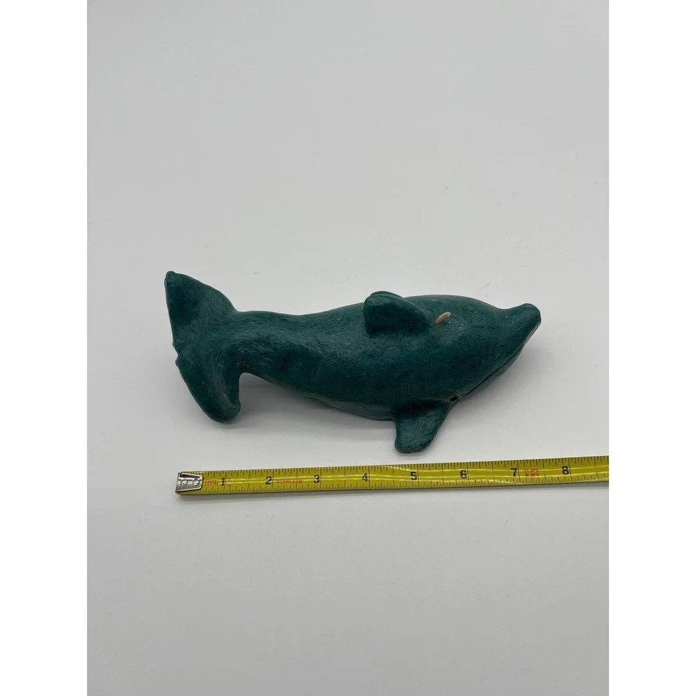 Vintage 90s Dolphin Wax Candle Nautical Whimsy Retro Ocean Marine Decor‎
